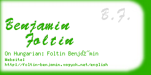 benjamin foltin business card